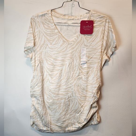 Ingrid & Isabel Tops - New Ingrid Maternity T-Shirt Animal Print V-Neck Tee Cool Lightweight Size XXL